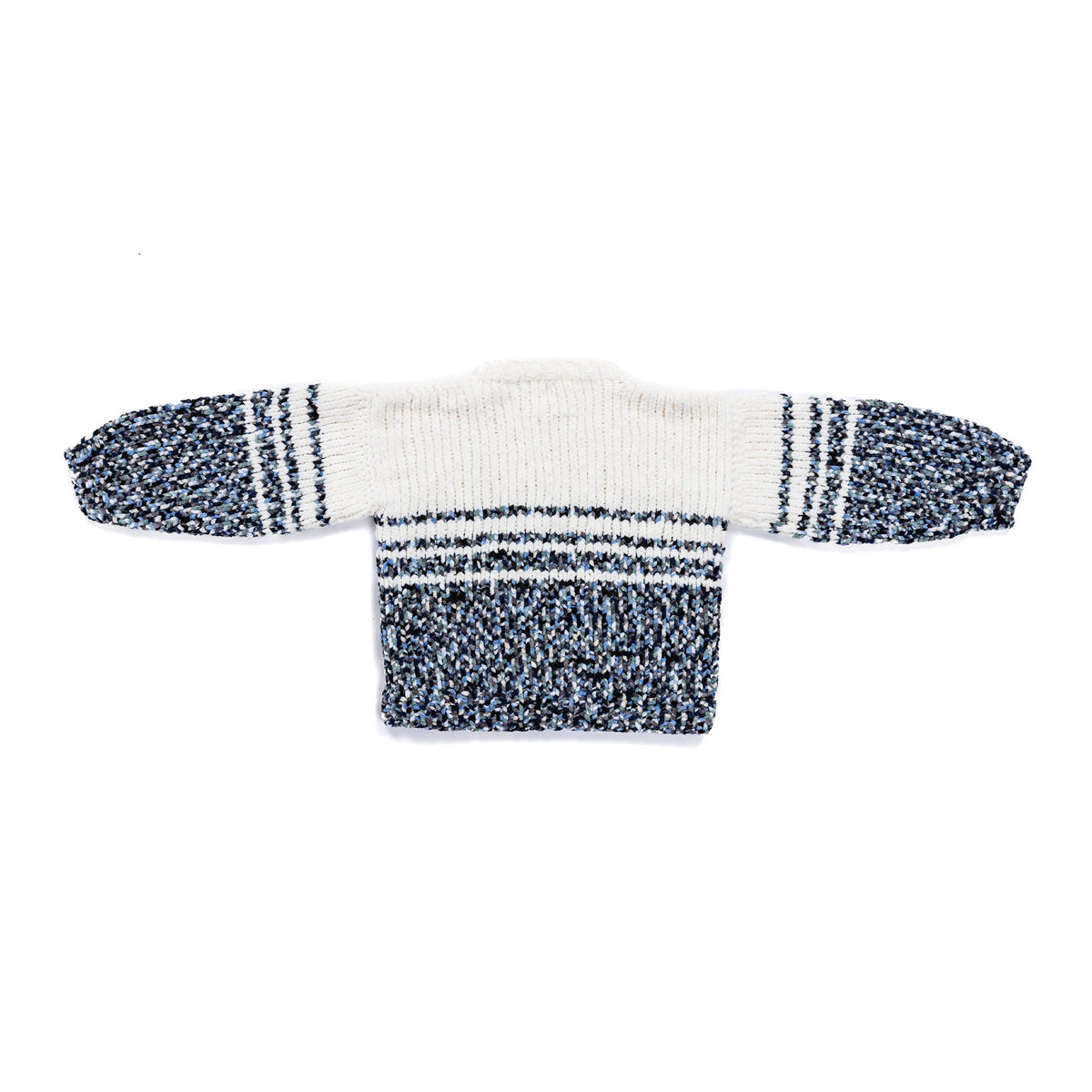 Pixilated Stripes Knit Pullover made using Bernat yarn