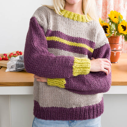 Bernat Cloudy Day Knit Sweater Cloudy Day Knit Sweater made using Bernat yarn