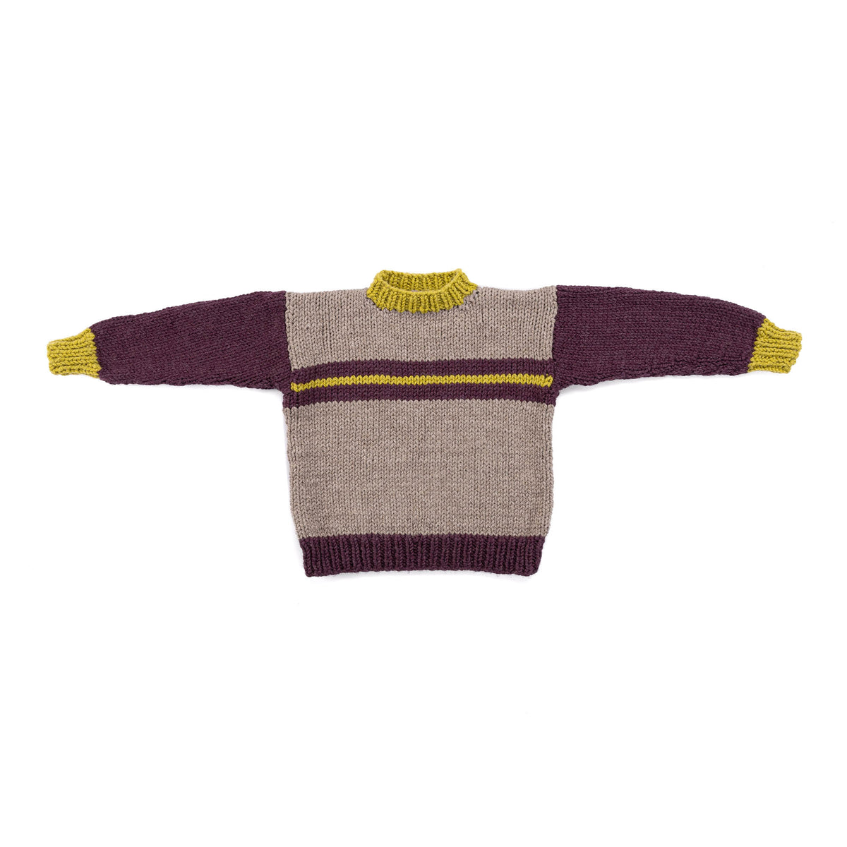 Cloudy Day Knit Sweater made using Bernat yarn