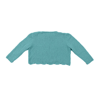 Bernat Scallop Edge Knit Sweater Scallop Edge Knit Sweater made using Bernat yarn