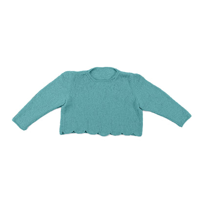 Bernat Scallop Edge Knit Sweater Scallop Edge Knit Sweater made using Bernat yarn