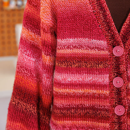Bernat Knit Kinship Cardigan Knit Kinship Cardigan made using Bernat yarn in a styled lifestyle setting