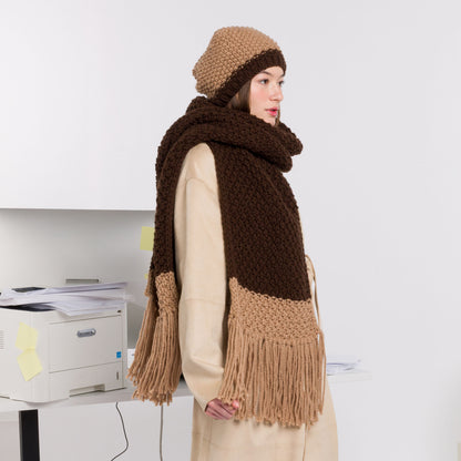 Bernat City Chic Knit Hat and Scarf Set City Chic Knit Hat And Scarf Set made using Bernat yarn