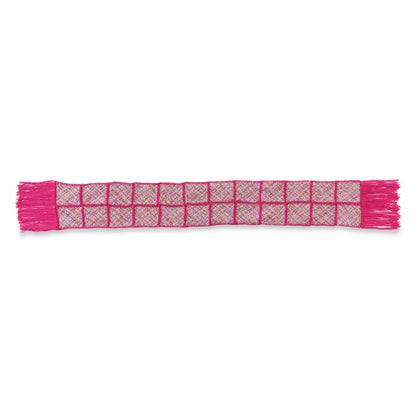 Bernat Woven Windowpane Scarf Woven Windowpane Scarf made using Bernat yarn