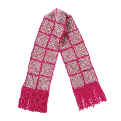 Bernat Woven Windowpane Scarf Woven Windowpane Scarf made using Bernat yarn