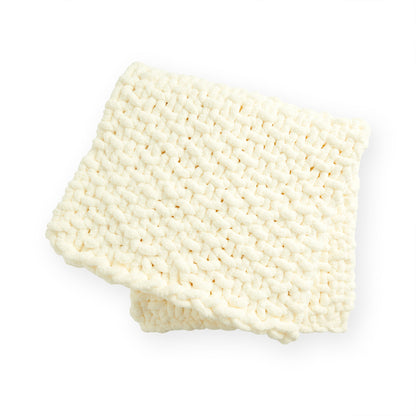 Bernat Bigger Seed Stitch Table Knit Blanket Craft Blanket made in Bernat Blanket Bigger Yarn