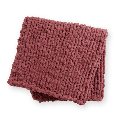 Bernat Bigger Stocking Stitch Table Knit Blanket Craft Blanket made in Bernat Blanket Bigger Yarn