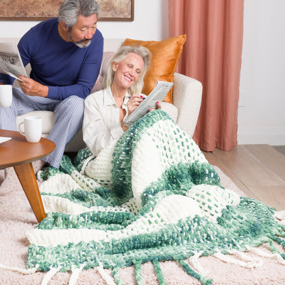 Bernat EZ Woven Blocks Blanket Ez Woven Blocks Blanket made using Bernat yarn