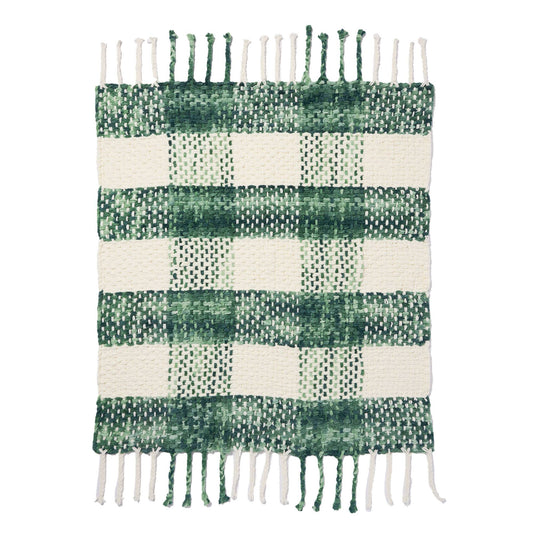 Ez Woven Blocks Blanket made using Bernat yarn