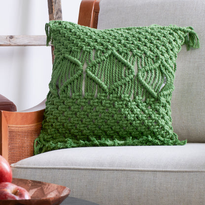 Bernat Craft Macrame Pillow Craft Pillow made in Bernat Macrame Yarn