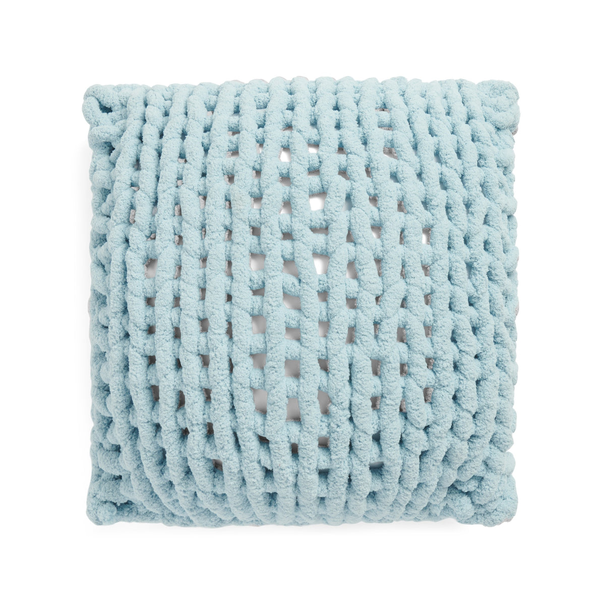 Craft Pillow made in Bernat Blanket Bigger Yarn
