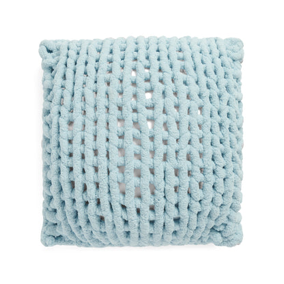 Bernat Table Knit Pillow Craft Pillow made in Bernat Blanket Bigger Yarn