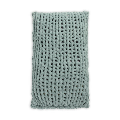 Bernat Table Knit Body Pillow Craft Pillow made in Bernat Blanket Bigger Yarn