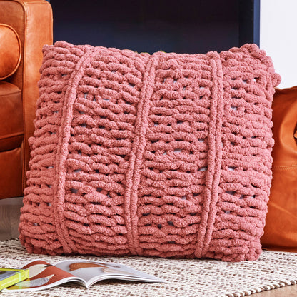Bernat Willow Whisper Finger Knit Pillow Willow Whisper Finger Knit Pillow made using Bernat yarn