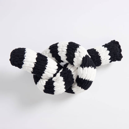 Bernat EZ Knit Striped Knot Pillow Ez Knit Striped Knot Pillow made using Bernat yarn