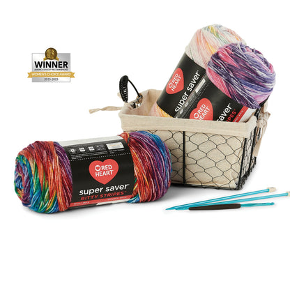 Red Heart Super Saver Bitty Stripes Yarn All Variants