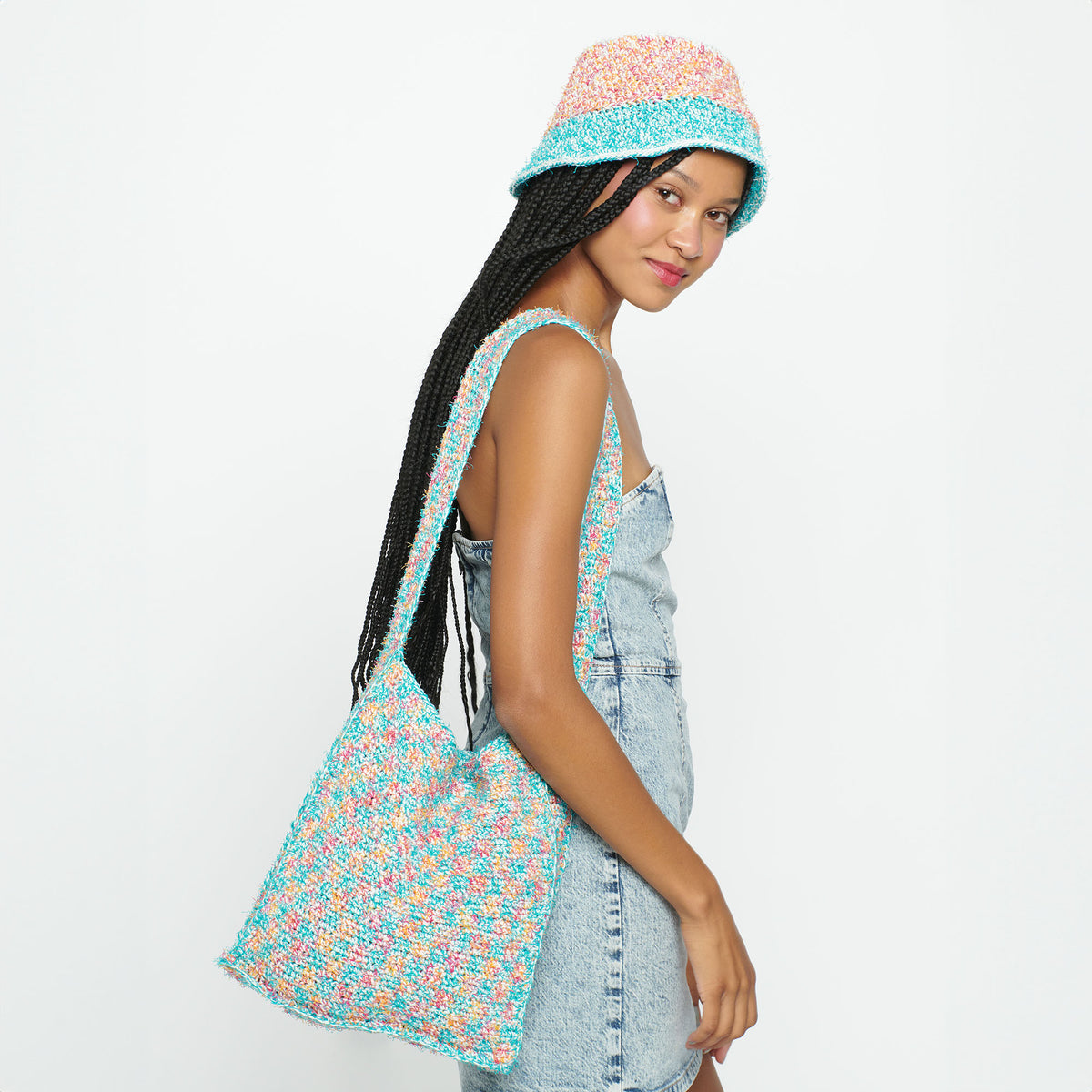 Crochet Bag made in Caron Coconut Cakes Yarn