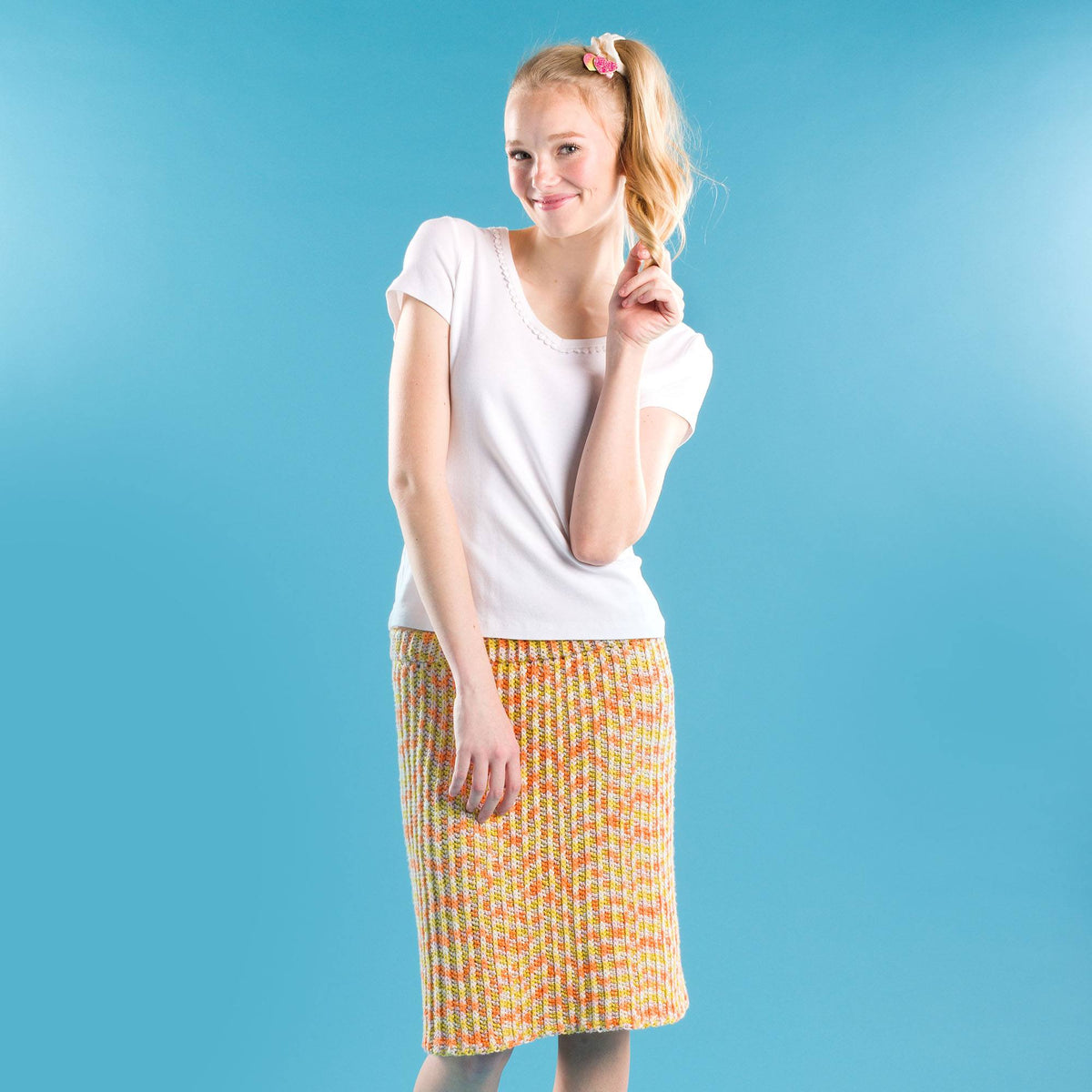 Crochet Skirt made in Caron Yarn