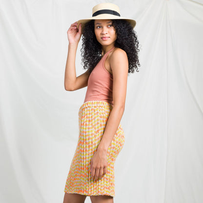 Caron Beginner Crochet Ribbed Skirt Crochet Skirt made in Caron Yarn