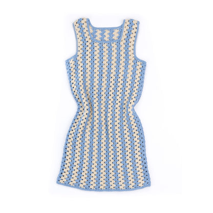 Caron Crochet Granny Stripes Tank Dress Crochet Granny Stripes Tank Dress made using Caron yarn