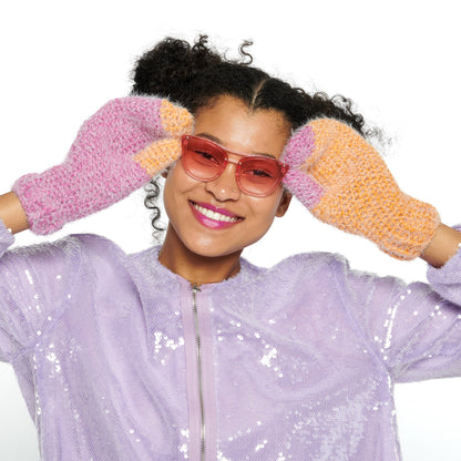 Caron Fun to Make Crochet Mittens Crochet MakeMittens made in Caron Colorama Halo Perfect Phasing Yarn