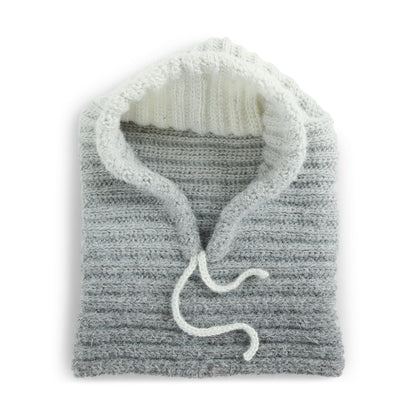 Caron Double Ribbed Crochet Hood Crochet Hood made in Caron Colorama Halo Perfect Phasing Yarn