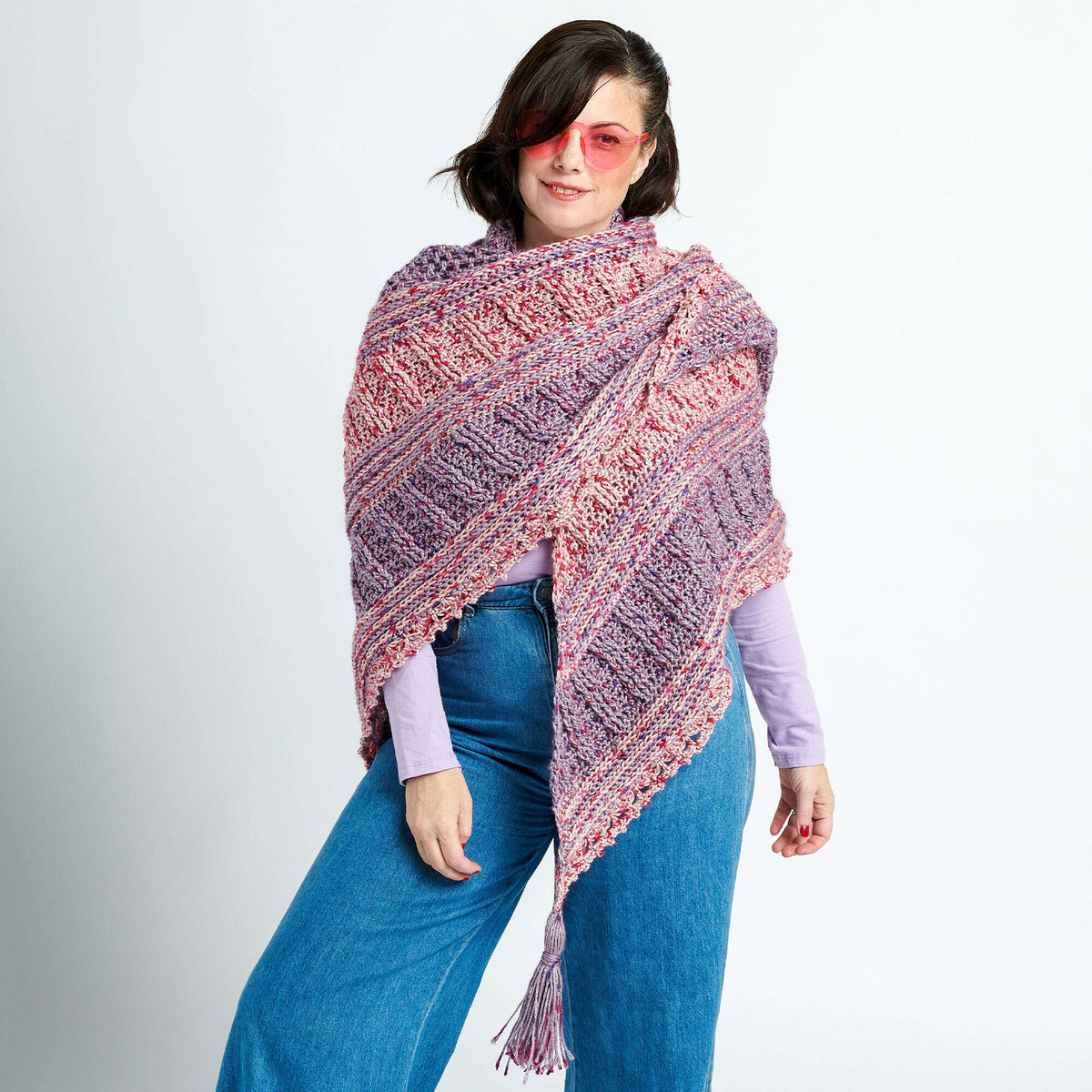 Crochet Shawl made in Caron Simply Soft Yarn