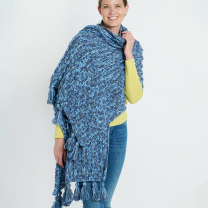 Caron Chain Ridge Crochet Shawl Crochet Shawl made in Caron Colorama Bamboo Blend Yarn