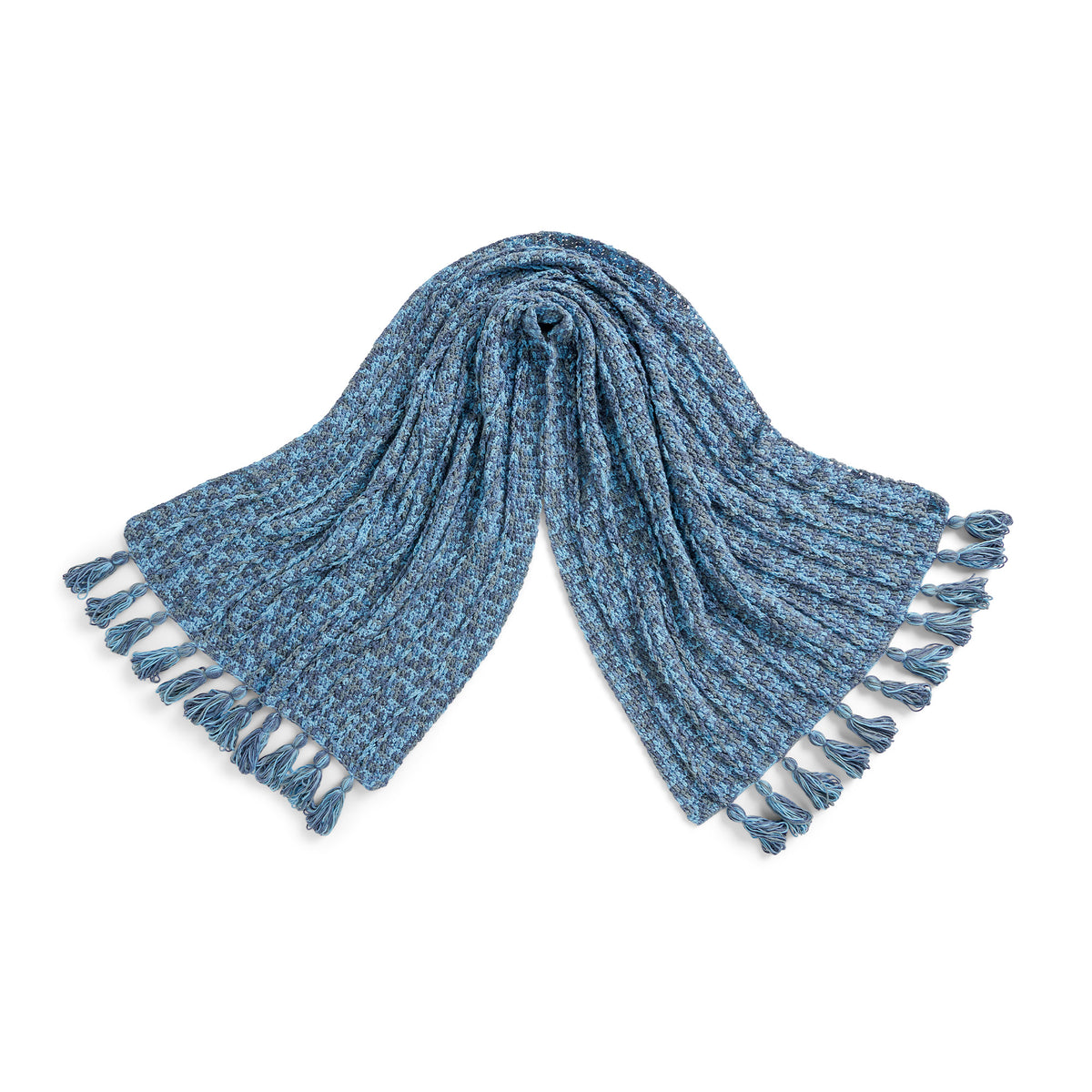 Crochet Shawl made in Caron Colorama Bamboo Blend Yarn