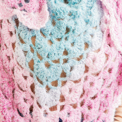 Caron Fading Shells Crochet Shawl Crochet Shawl made in Caron Colorama Halo Perfect Phasing Yarn