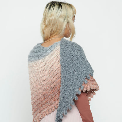 Caron Bias Bobbles Crochet Shawl Crochet Shawl made in Caron Colorama Halo Perfect Phasing Yarn