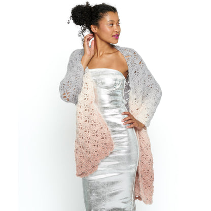 Caron Crochet Fading Flowers Shawl Crochet Shawl made in Caron Colorama Halo Perfect Phasing Yarn