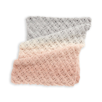 Caron Crochet Fading Flowers Shawl Crochet Shawl made in Caron Colorama Halo Perfect Phasing Yarn