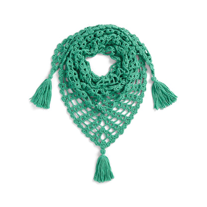 Caron Wrapped in Luxury Crochet Shawl Malachite