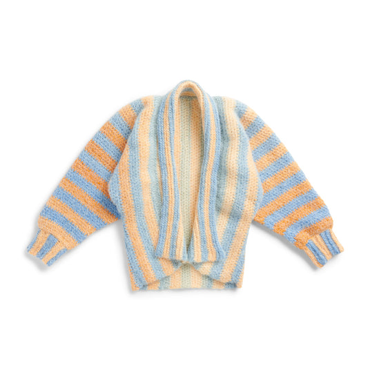 Crochet Cardigan made in Caron Colorama Halo Perfect Phasing Yarn