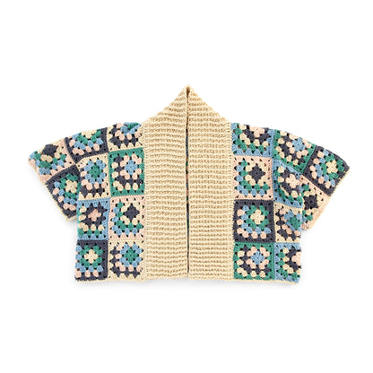 Caron Crochet Granny Boxy Cardigan Crochet Cardigan made in Caron Colorama Bamboo Blend Yarn