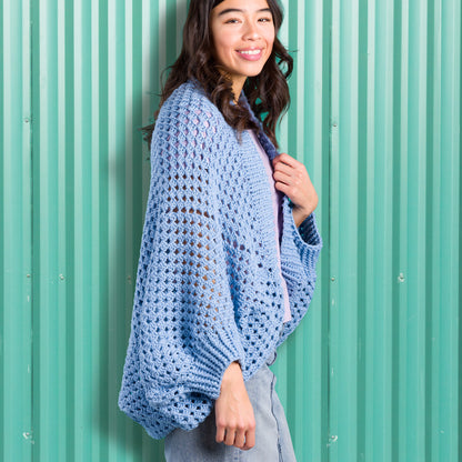 Caron Crochet Granny Square Cocoon Crochet Bunting made in Caron Colorama Bamboo Blend Yarn