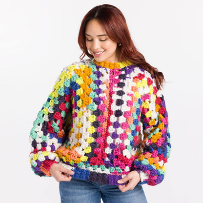 Caron Crochet Hexi Pullover Crochet Hexi Pullover made using Caron yarn