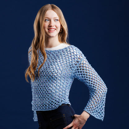 Caron Glimmerwave Beaded Top Glimmerwave Beaded Top made using Caron yarn