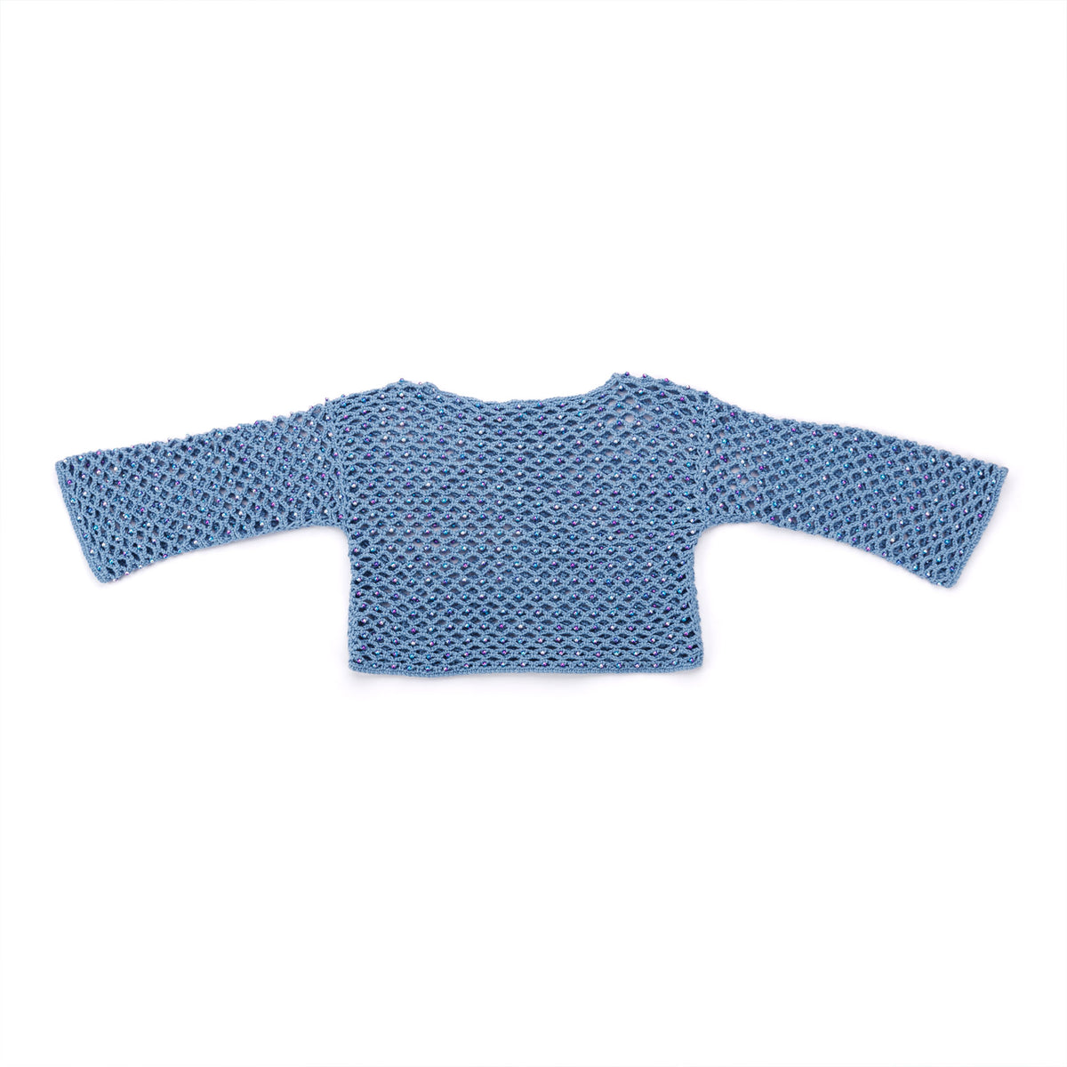 Glimmerwave Beaded Top made using Caron yarn