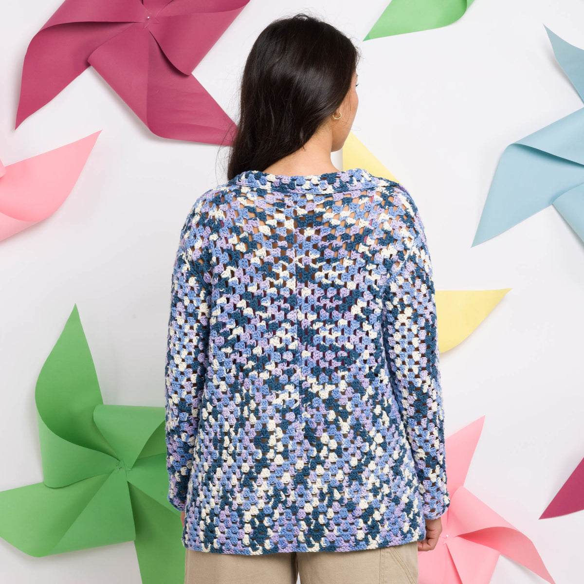 Comfort Crochet Cardigan made using Caron yarn