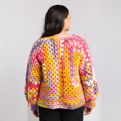 Caron Crochet Hexi-Cardigan Crochet Hexi-Cardigan made using Caron yarn