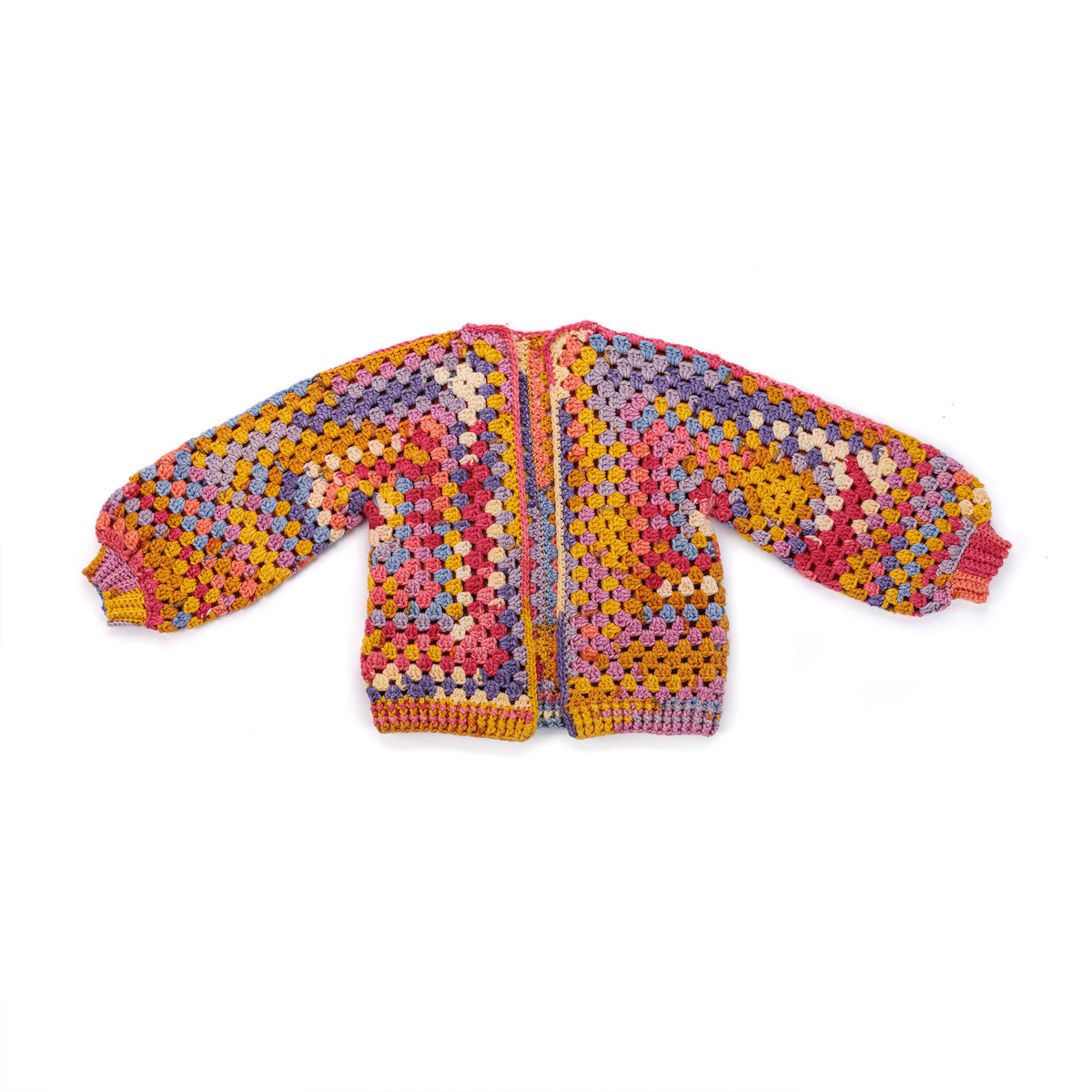 Crochet Hexi-Cardigan made using Caron yarn