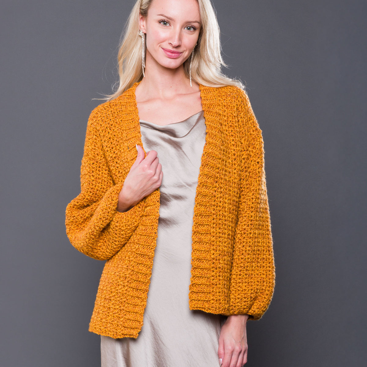 Nice And Easy Crochet Cardigan made using Caron yarn