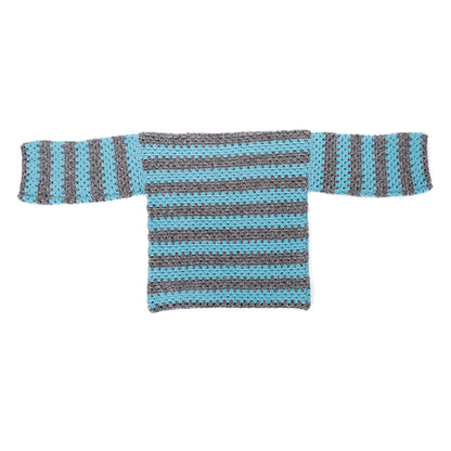 Caron Statement Stripes Crochet Pullover Onyx