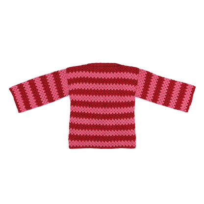 Caron Statement Stripes Crochet Pullover Garnet