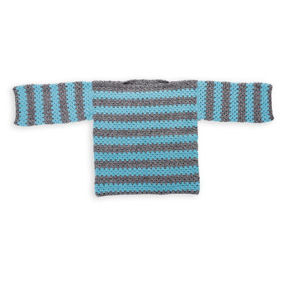 Caron Statement Stripes Crochet Pullover Onyx
