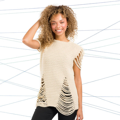 Caron Crochet Chained Tunic Crochet Tunic made in Caron Yarn