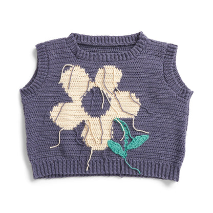 Caron Loose Ends Crochet Vest Crochet Vest made in Caron Colorama Bamboo Blend Yarn