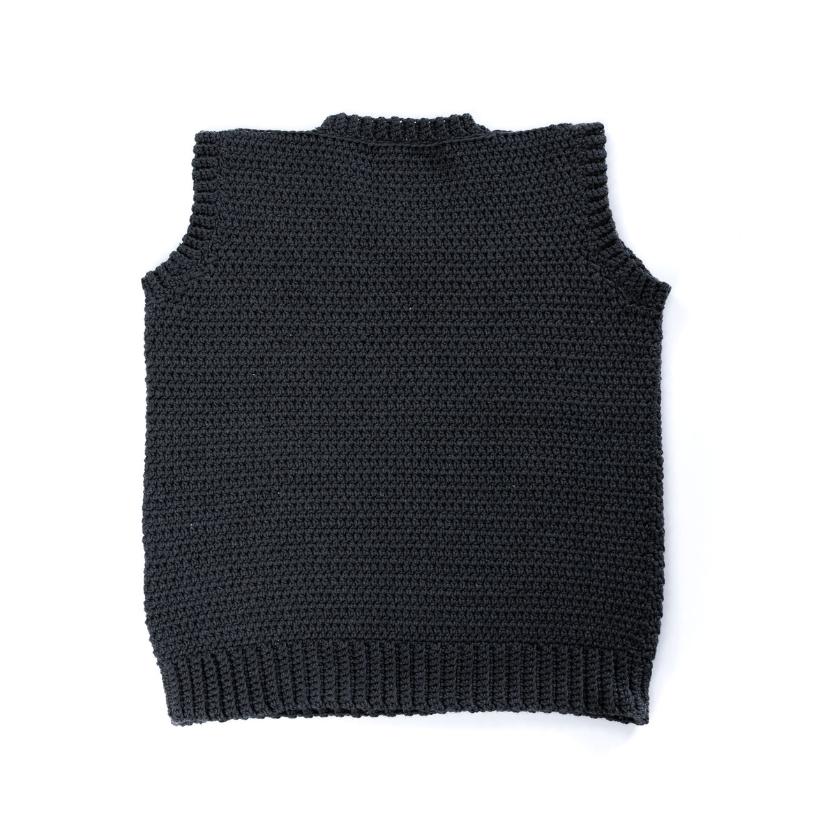 Crochet Petite Bow Vest made using Caron yarn